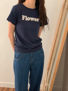 お花屋さんのお姉さんに褒められたレースレタリングTシャツ_N2439