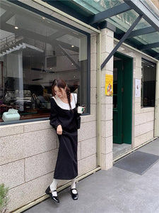 ホットココアで一息つく日のワンピース_N1455