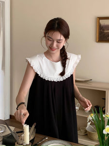 ヴィンテージ雑貨を集めるおしゃれな女の子のワンピース_N1338