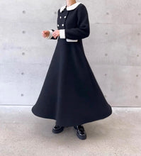 画像をギャラリービューアに読み込む, ミルクティーが飲みたい日のツイードバイカラーワンピース_N1732