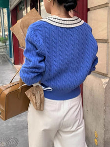 パリのおしゃれなお洋服屋さんを巡る日のニットトップス_N1564