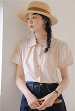 画像をギャラリービューアに読み込む, ときめく瞬間を写真に残す彼女のパフスリーブブラウス_N2233