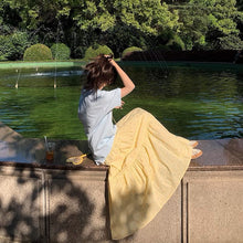 画像をギャラリービューアに読み込む, 日差しが気持ちい公園でうたた寝した日のチェックドットティアードスカート_N2424