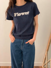 画像をギャラリービューアに読み込む, お花屋さんのお姉さんに褒められたレースレタリングTシャツ_N2439