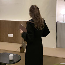 画像をギャラリービューアに読み込む, シックなレストランでディナーを楽しむ日のビッグカラーワンピース_N1588