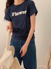 画像をギャラリービューアに読み込む, お花屋さんのお姉さんに褒められたレースレタリングTシャツ_N2439