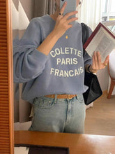 画像をギャラリービューアに読み込む, パリで暮らすお姉さんのレタリングロゴスウェット_N1799