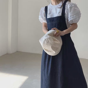 【2点セット】丘の上でサンドイッチを食べる日のサロペットスカート_N1327