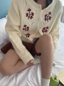お花が好きな心優しいあの子のカーディガン_N1556
