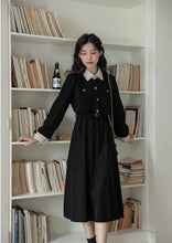 画像をギャラリービューアに読み込む, 【数量限定復刻】レトロな街に行くバイカラーＡラインワンピース_K0242