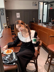 ホットココアで一息つく日のワンピース_N1455