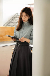 【2点セット】図書館で見かける彼女のプリーツスカートセットアップ_N1802