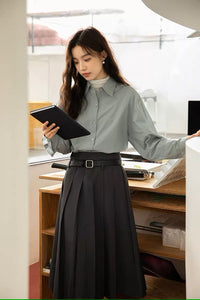 【2点セット】図書館で見かける彼女のプリーツスカートセットアップ_N1802