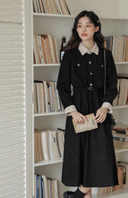 画像をギャラリービューアに読み込む, 【数量限定復刻】レトロな街に行くバイカラーＡラインワンピース_K0242