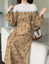画像をギャラリービューアに読み込む, 朝にアップルティーを飲む女の子のワンピース_N1482