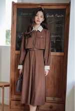 画像をギャラリービューアに読み込む, 【数量限定復刻】レトロな街に行くバイカラーＡラインワンピース_K0242