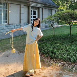 日差しが気持ちい公園でうたた寝した日のチェックドットティアードスカート_N2424