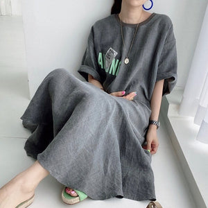 休日をおしゃれに過ごすTシャツワンピース_N1309