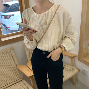 シックなステッチレースブラウス_N0300